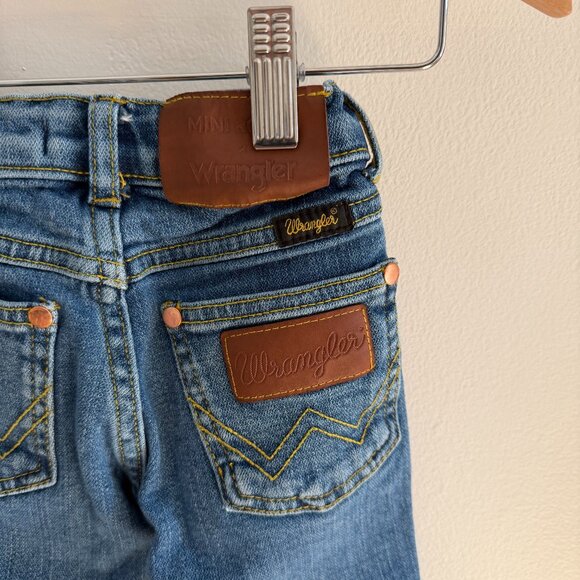 Mini Rodini x Wrangler Peace Dove Flared Denim Jeans - Picture 6 of 7